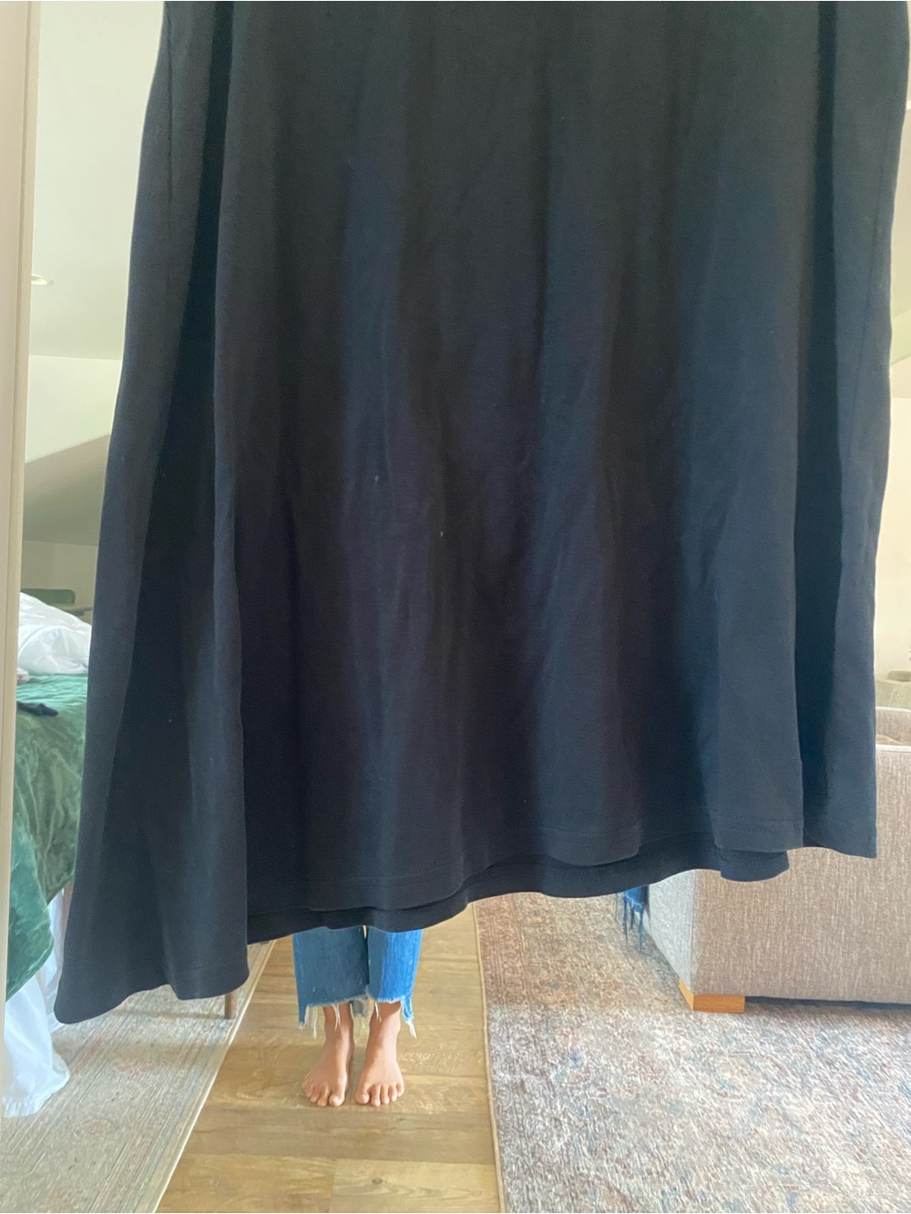 Eileen Fisher Black Sleeveless Swing Tank tunic dress sleepwear large - Picture 3 of 5